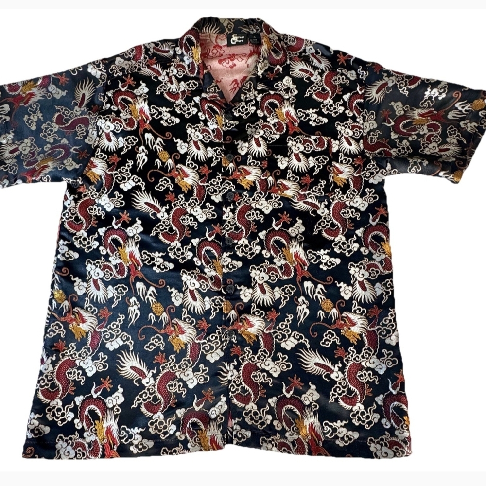 Street Culture Dragon Embroidered Shirt - Picture 4 of 7